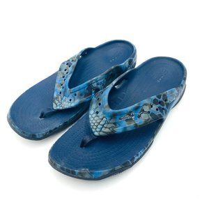 Crocs Swiftwater Kryptek Neptune Deck Flip Flop Comfort Clogs Men's Size 12 Blue